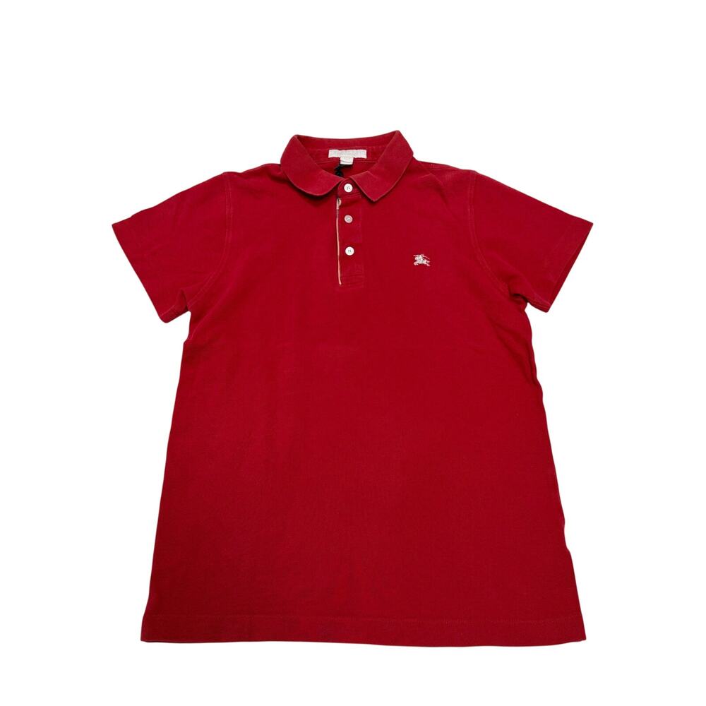 Burberry Kids Polo Shirt Boys 14Y Red Preppy Old Money Luxury Academia